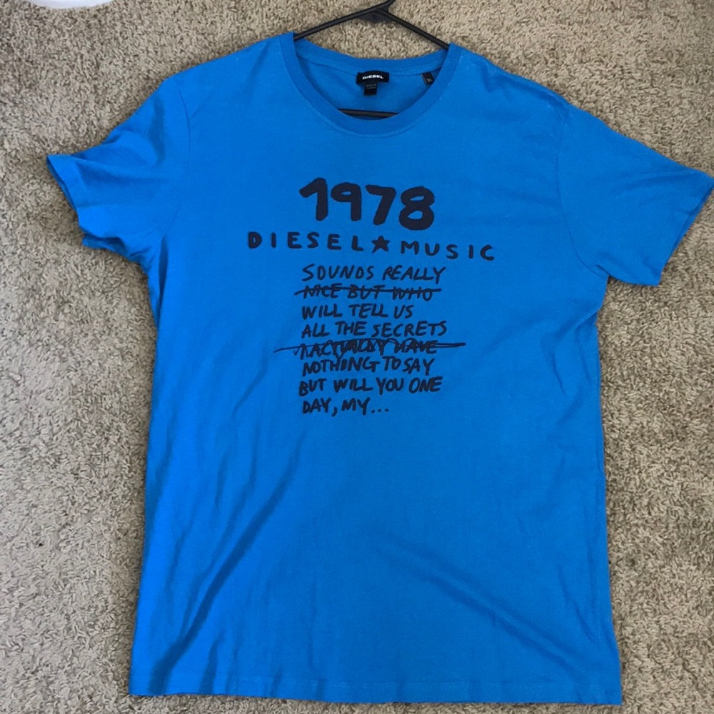 DIESEL blue t shirt